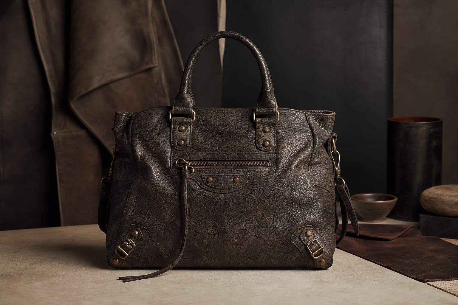Moto Bag Manufacturer: Distressed Lambskin and Salt-Spray-Tested Hardware