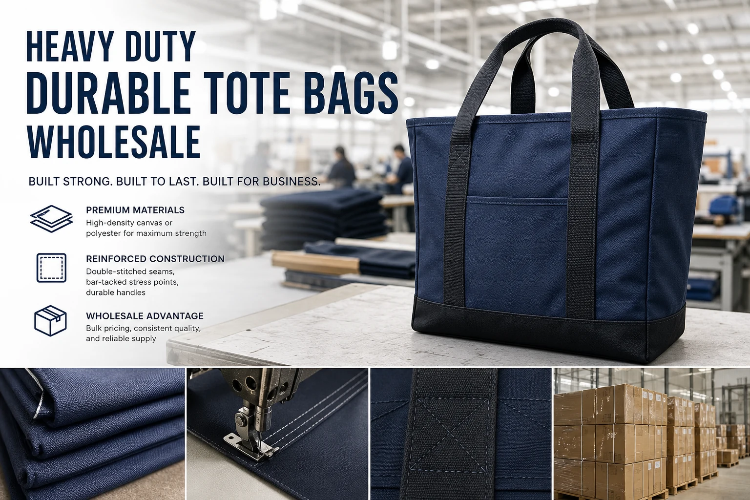 Heavy Duty Durable Tote Bags Wholesale (2026 Updated)