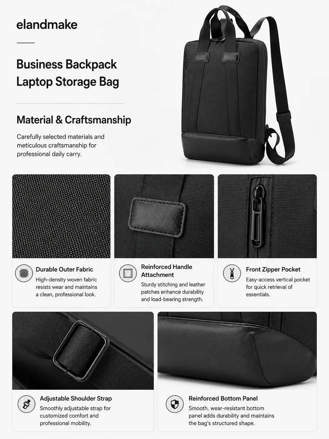 Custom Business Backpack Laptop Storage Bag