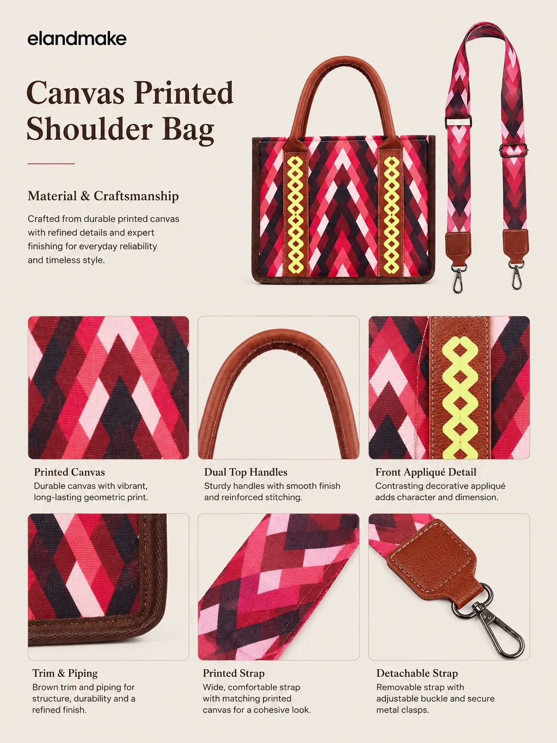 Canvas Printed Shoulder Bag Manufacturer factory