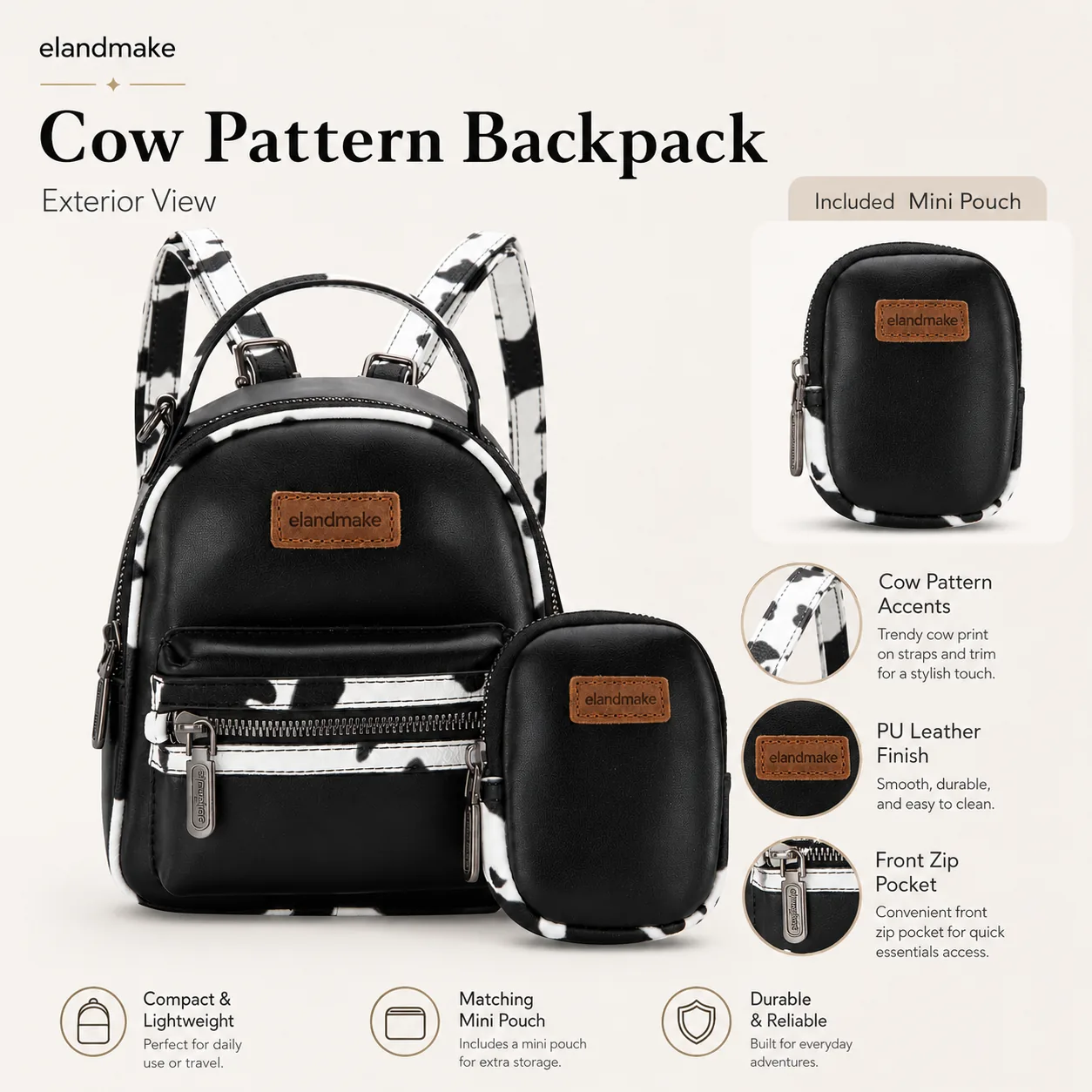 Cow Pattern Backpack Factory