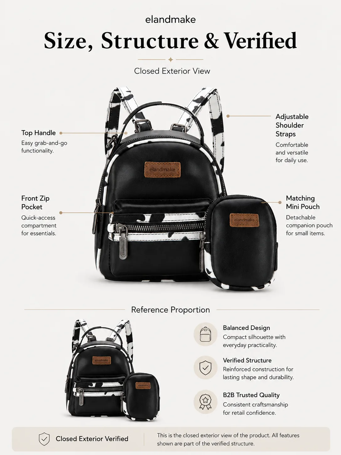 Cow Pattern Backpack Factory