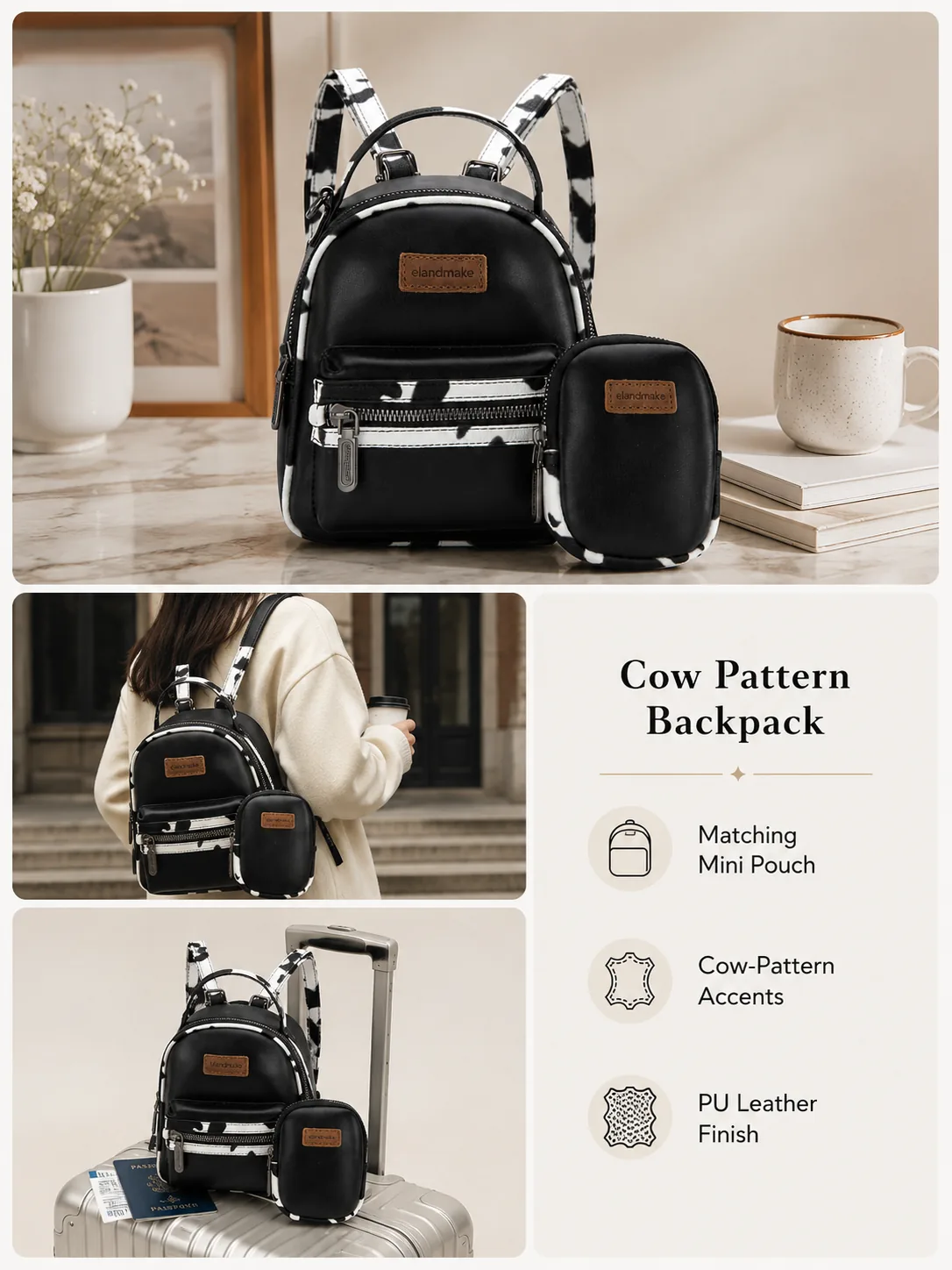 Cow Pattern Backpack Factory