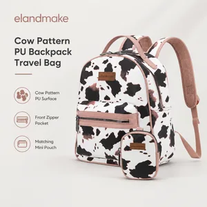 Cow Pattern PU Backpack Travel Bag Manufacturer Factory