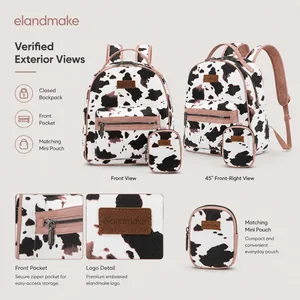 Cow Pattern PU Backpack Travel Bag Manufacturer Factory