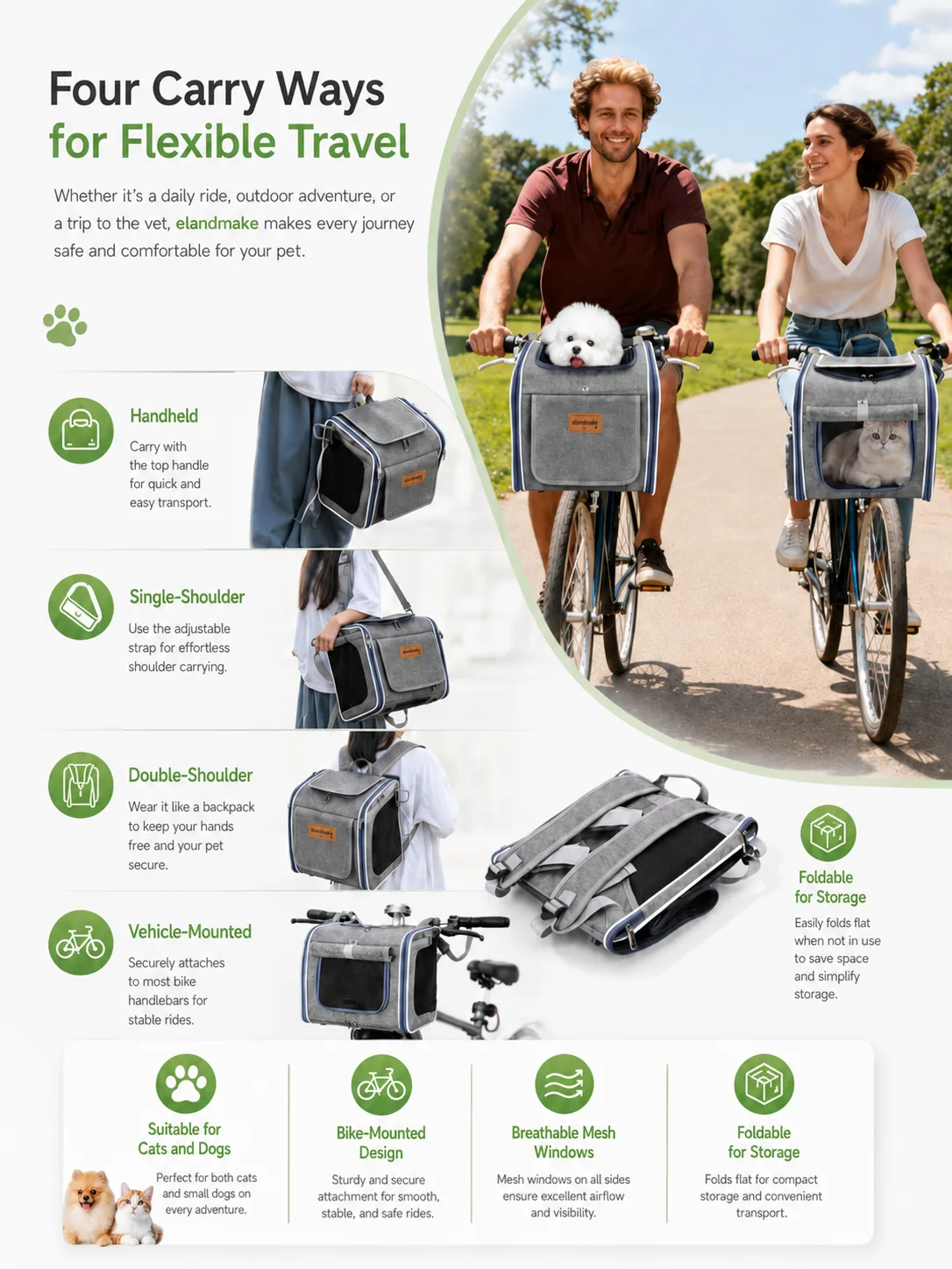 Custom Bike Handlebar Pet Basket Manufacturer