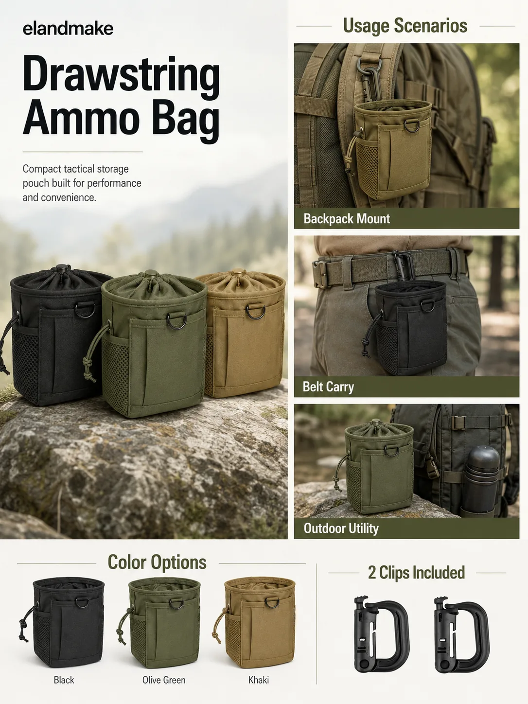 Custom Drawstring Ammo Bag Wholesale