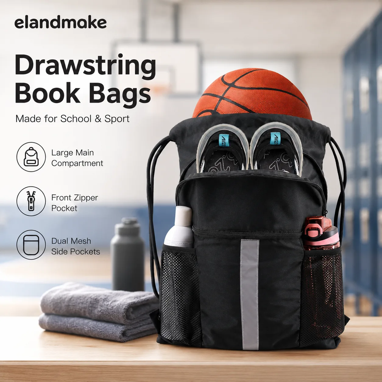 Custom Drawstring Book Bags Factory