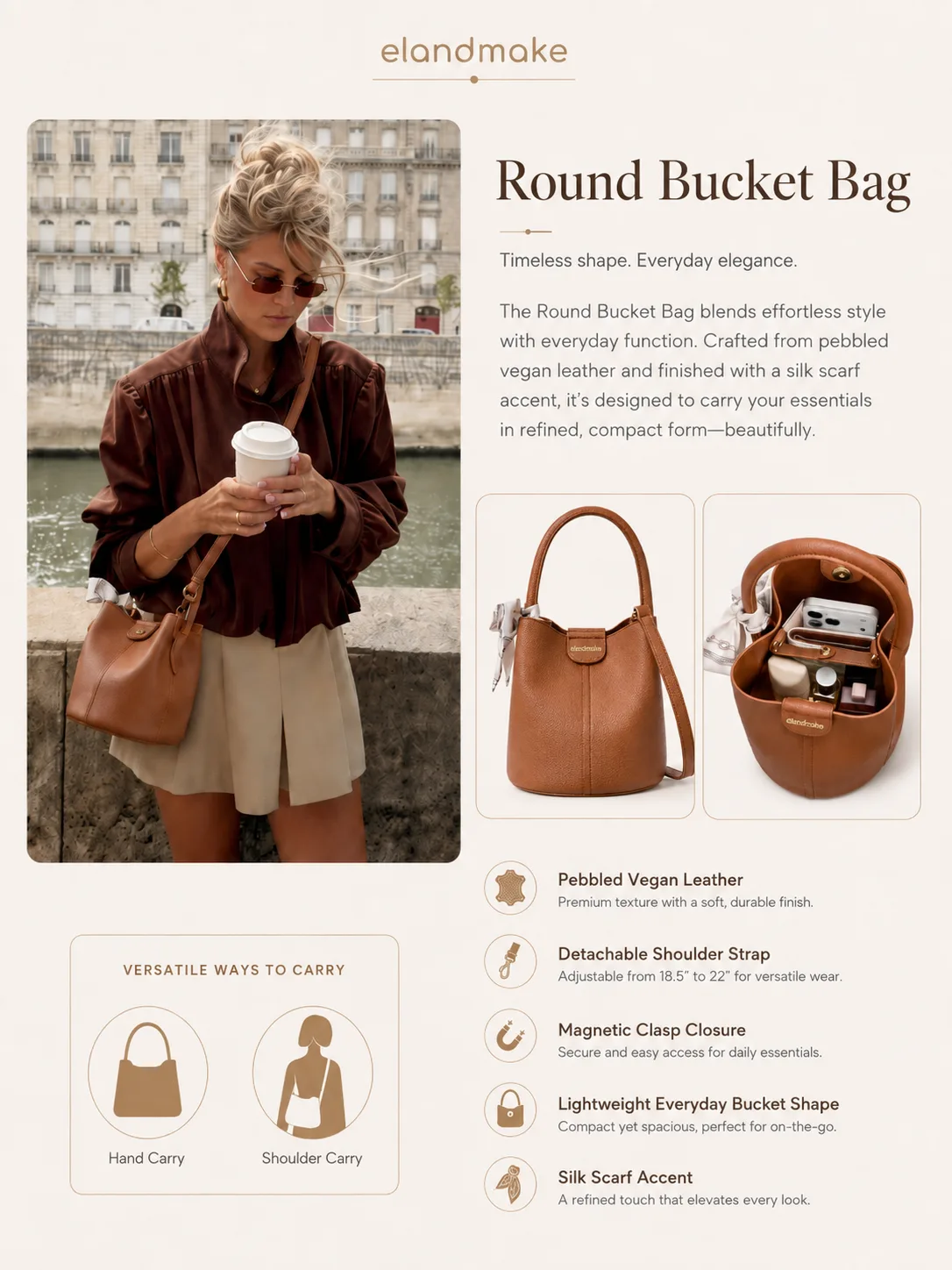 faux leather bucket crossbody bag manufacturer