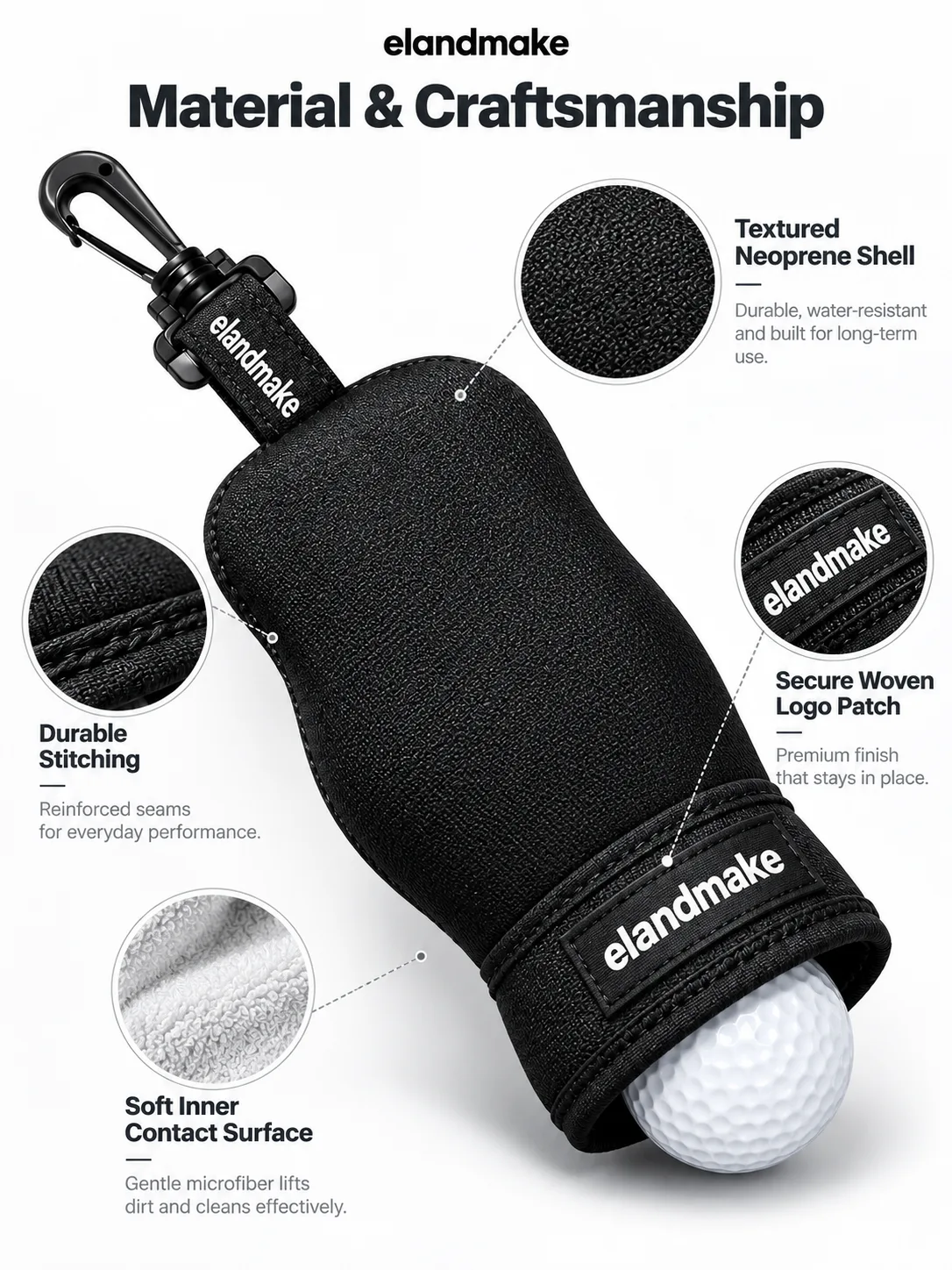 custom golf ball cleaner pouch manufacturer