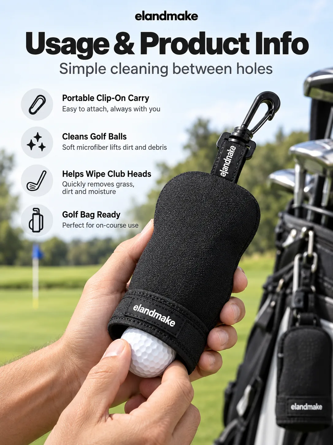 custom golf ball cleaner pouch manufacturer