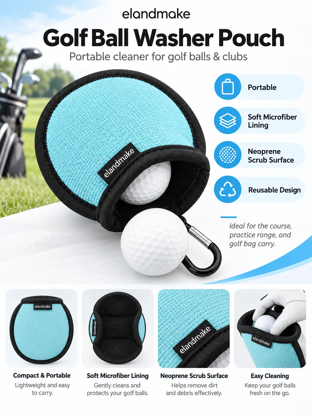golf ball cleaning bag manufacturer