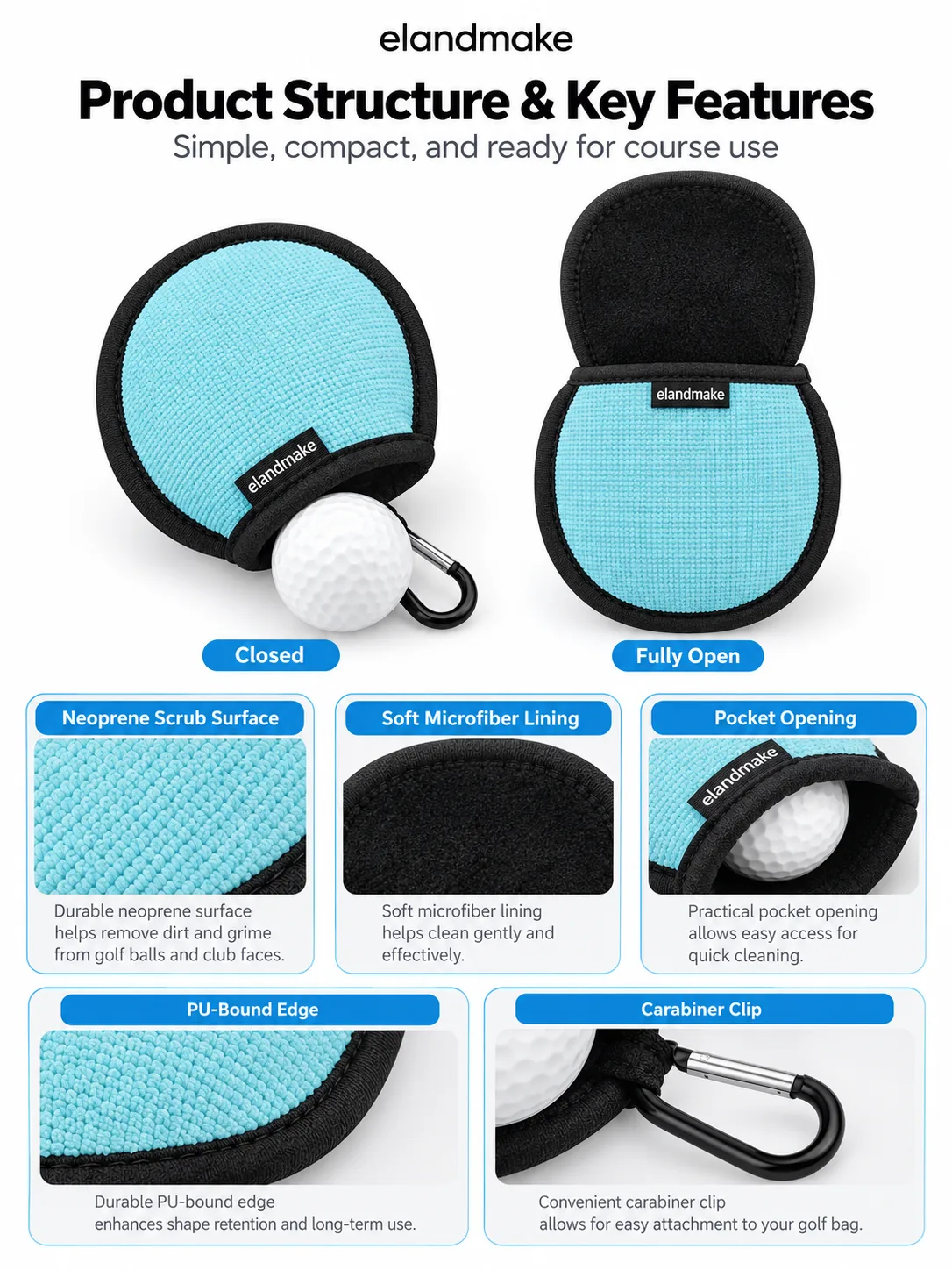golf ball cleaning bag manufacturer