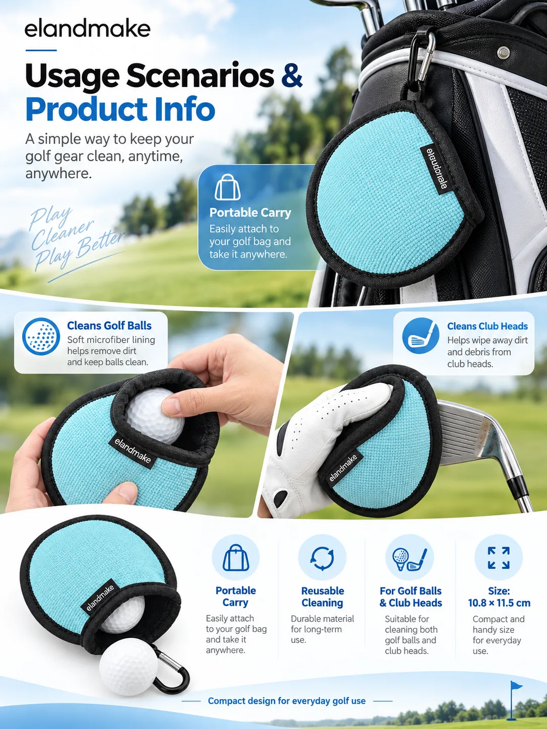 golf ball cleaning bag manufacturer