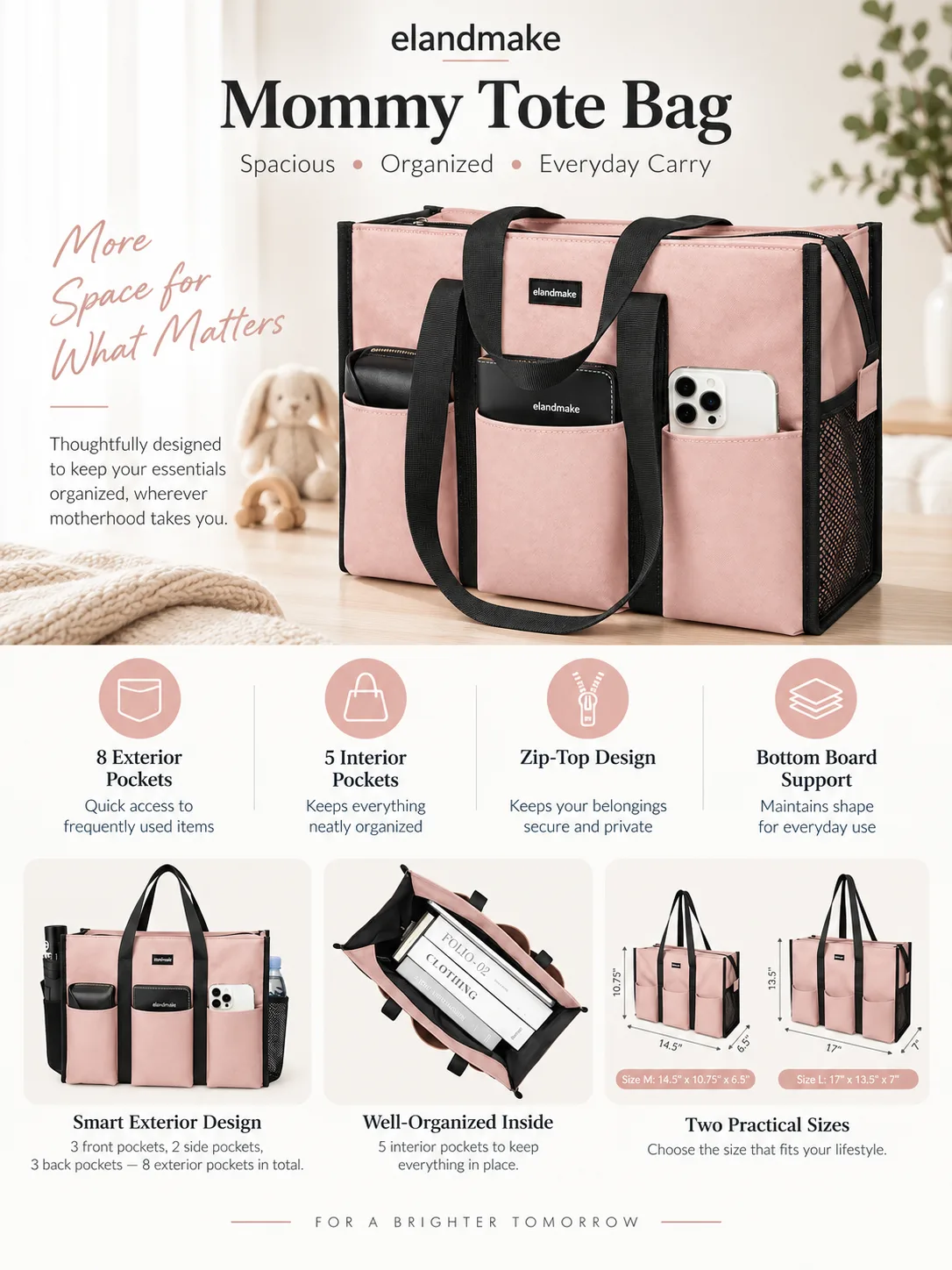 large mommy tote bag manufacturer