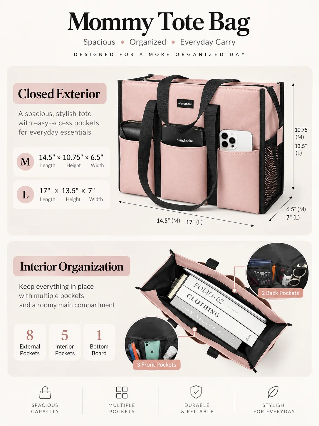 large mommy tote bag manufacturer