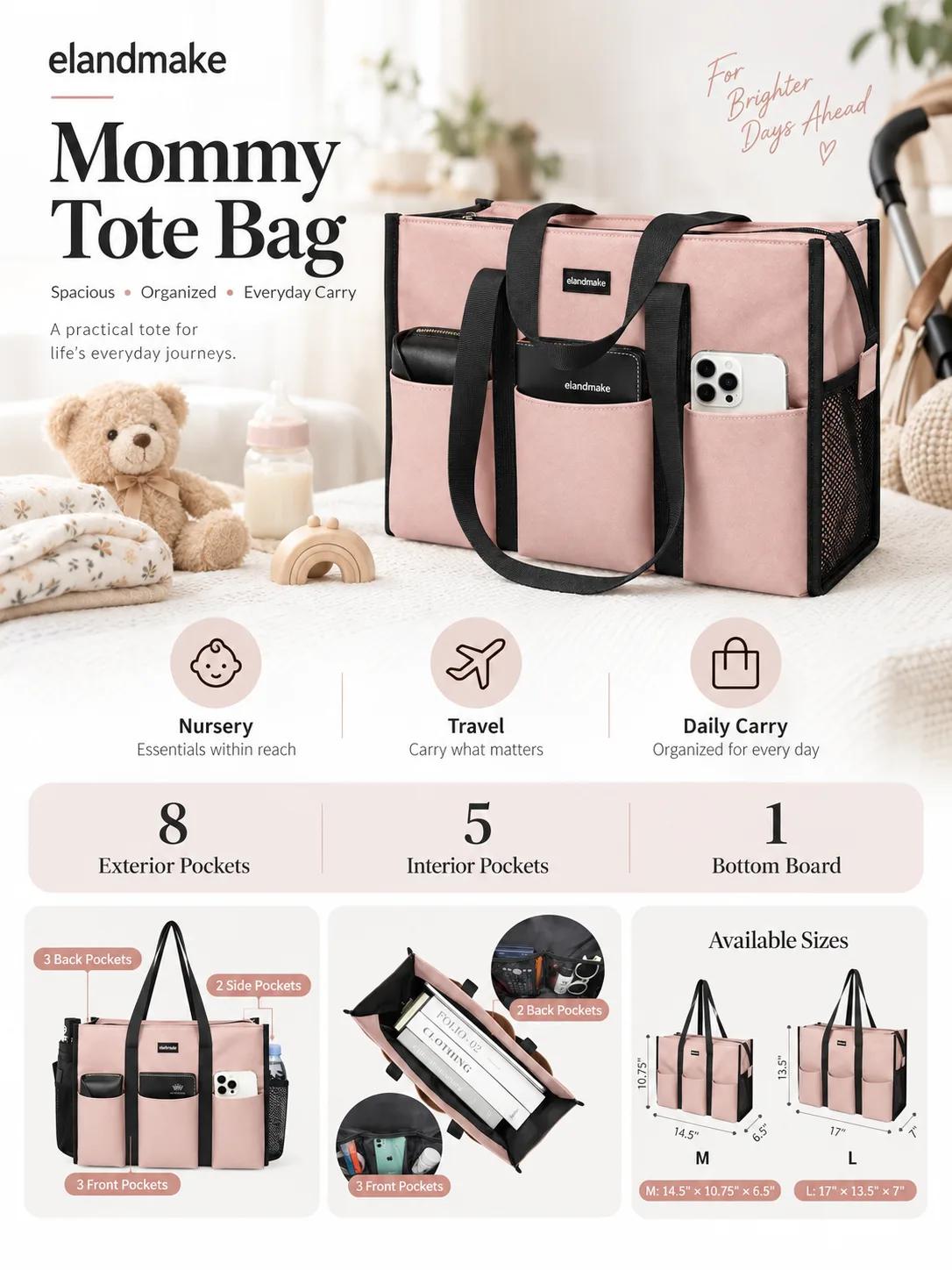 large mommy tote bag manufacturer
