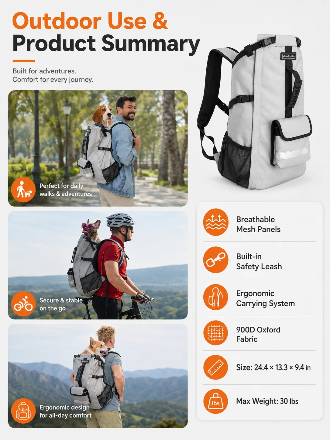 Dog Hiking Backpack Factory