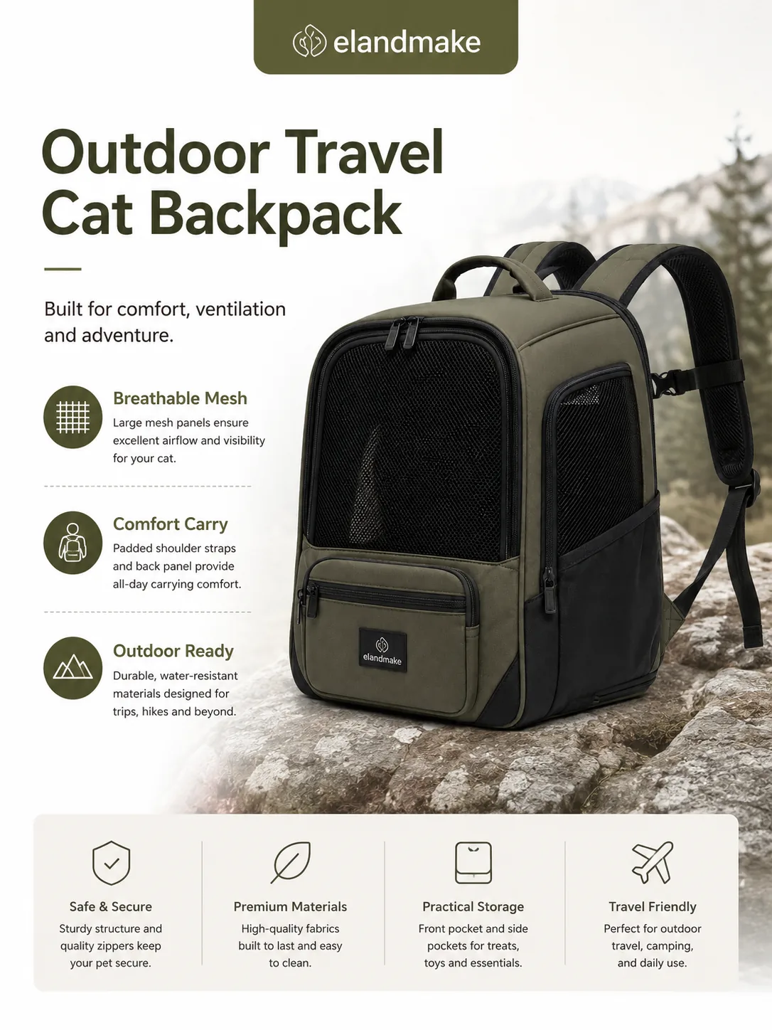 Outdoor Travel Cat Backpack Manufacturer