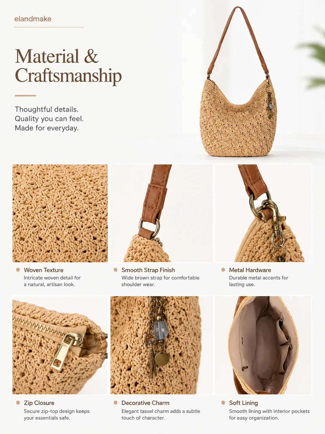 paper straw hobo handbag manufacturer