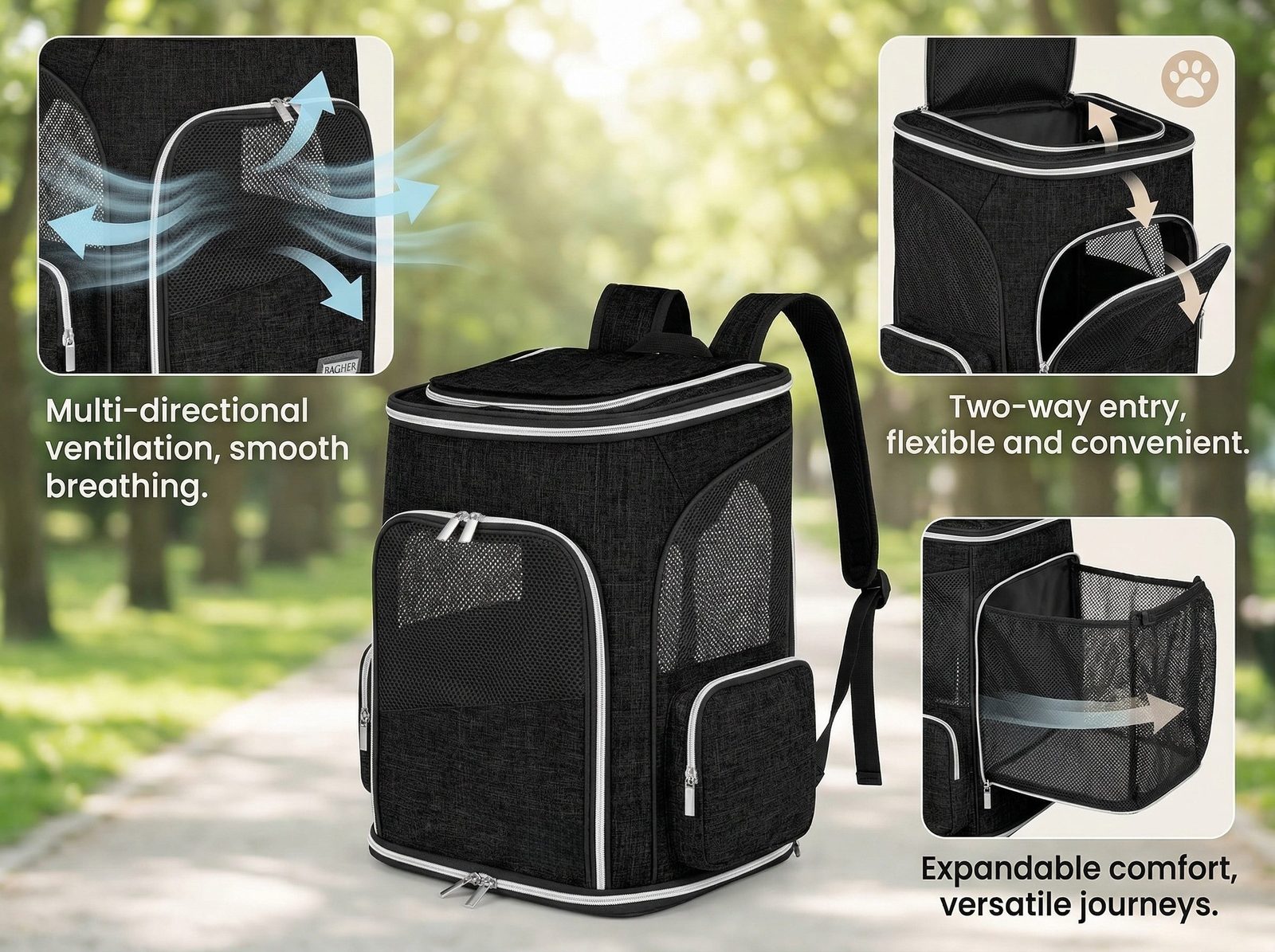 Custom Pet Travel Backpack Factory