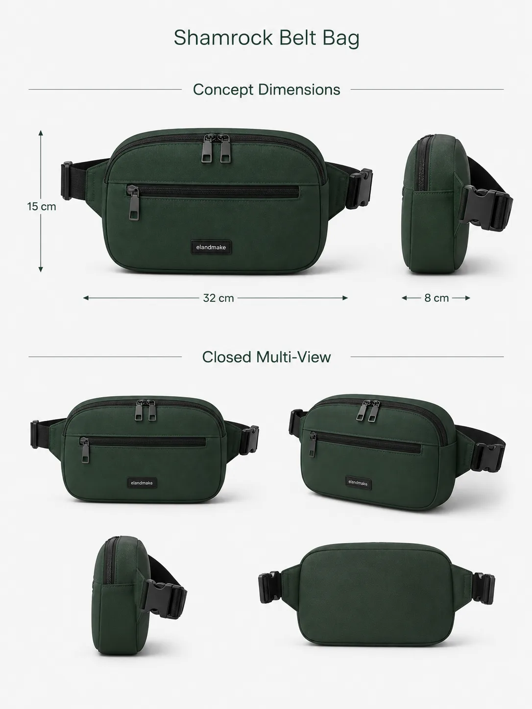 Custom Shamrock Belt Bag Supplier
