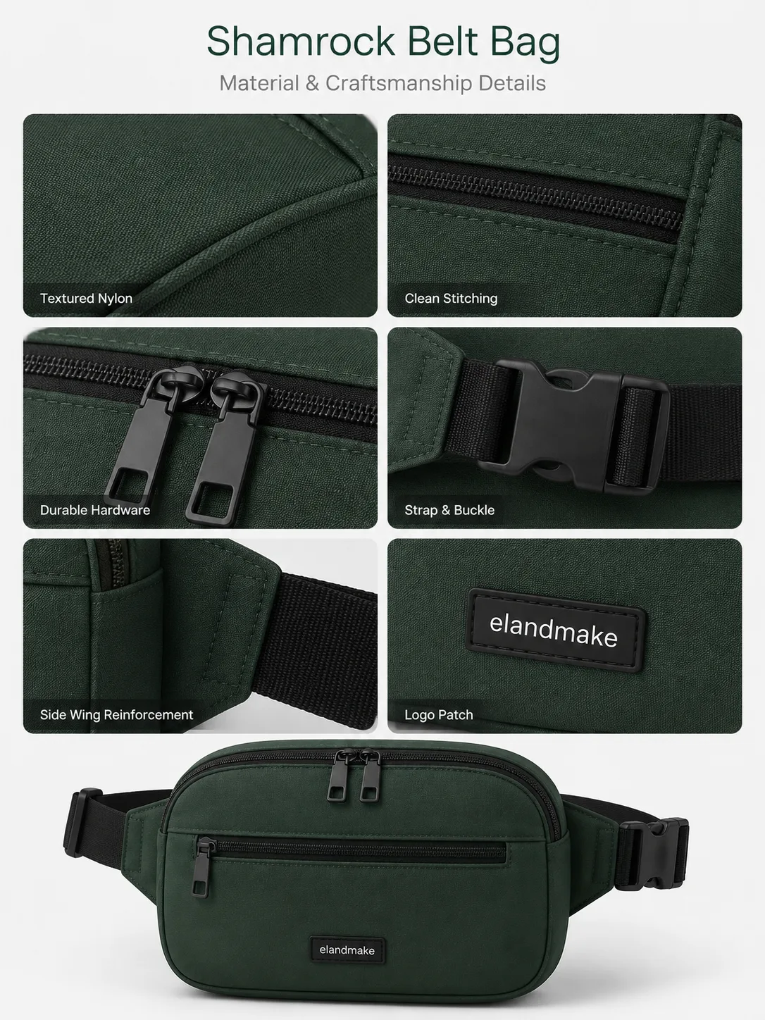 Custom Shamrock Belt Bag Supplier