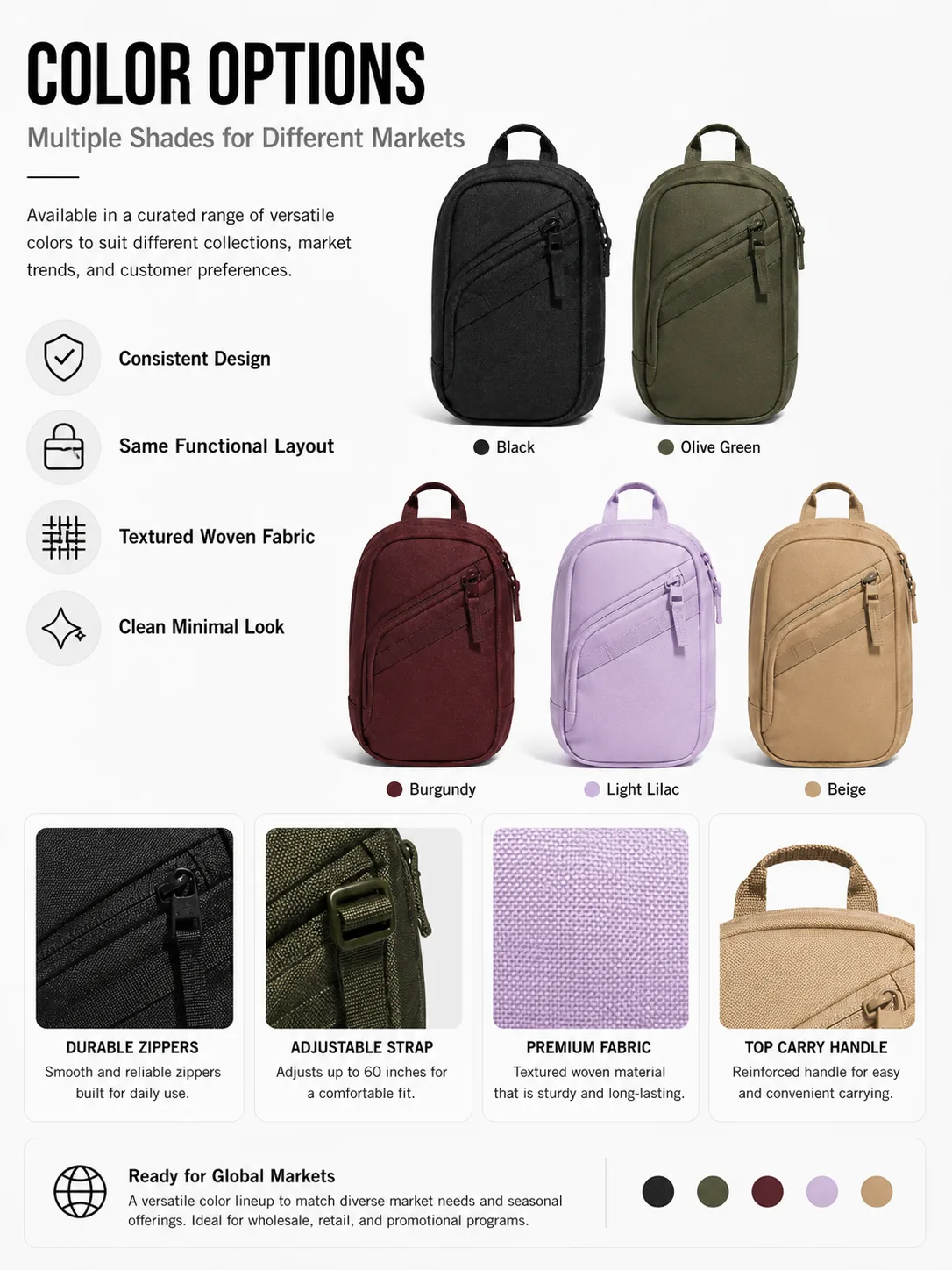 Custom Sling Crossbody Bag Supplier