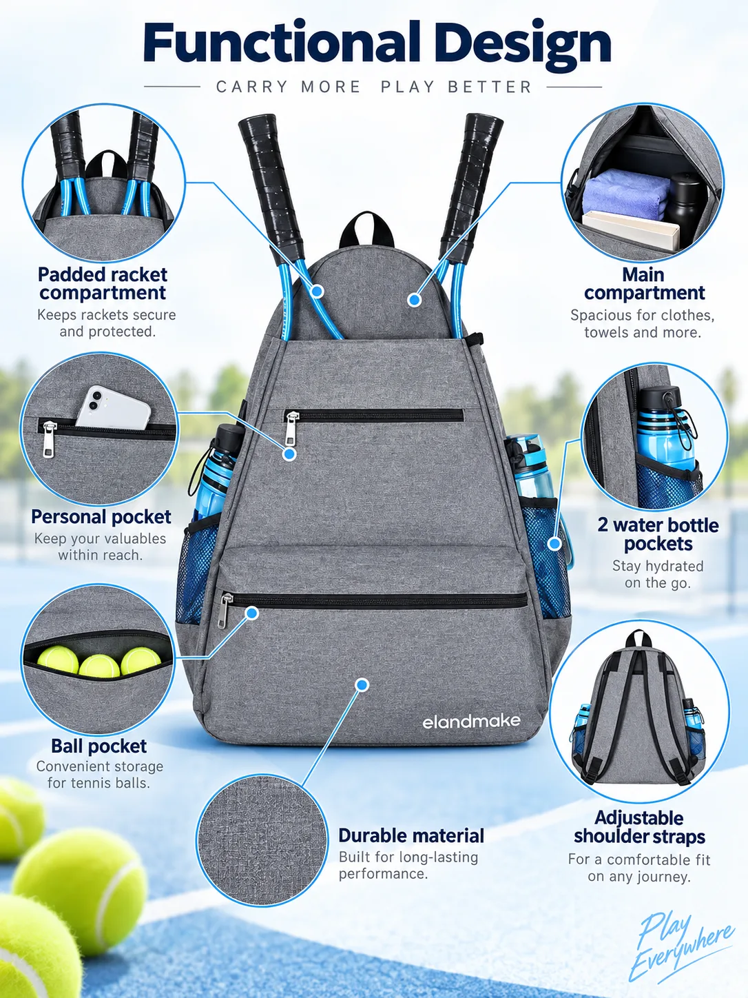 tennis backpack manufacturer
