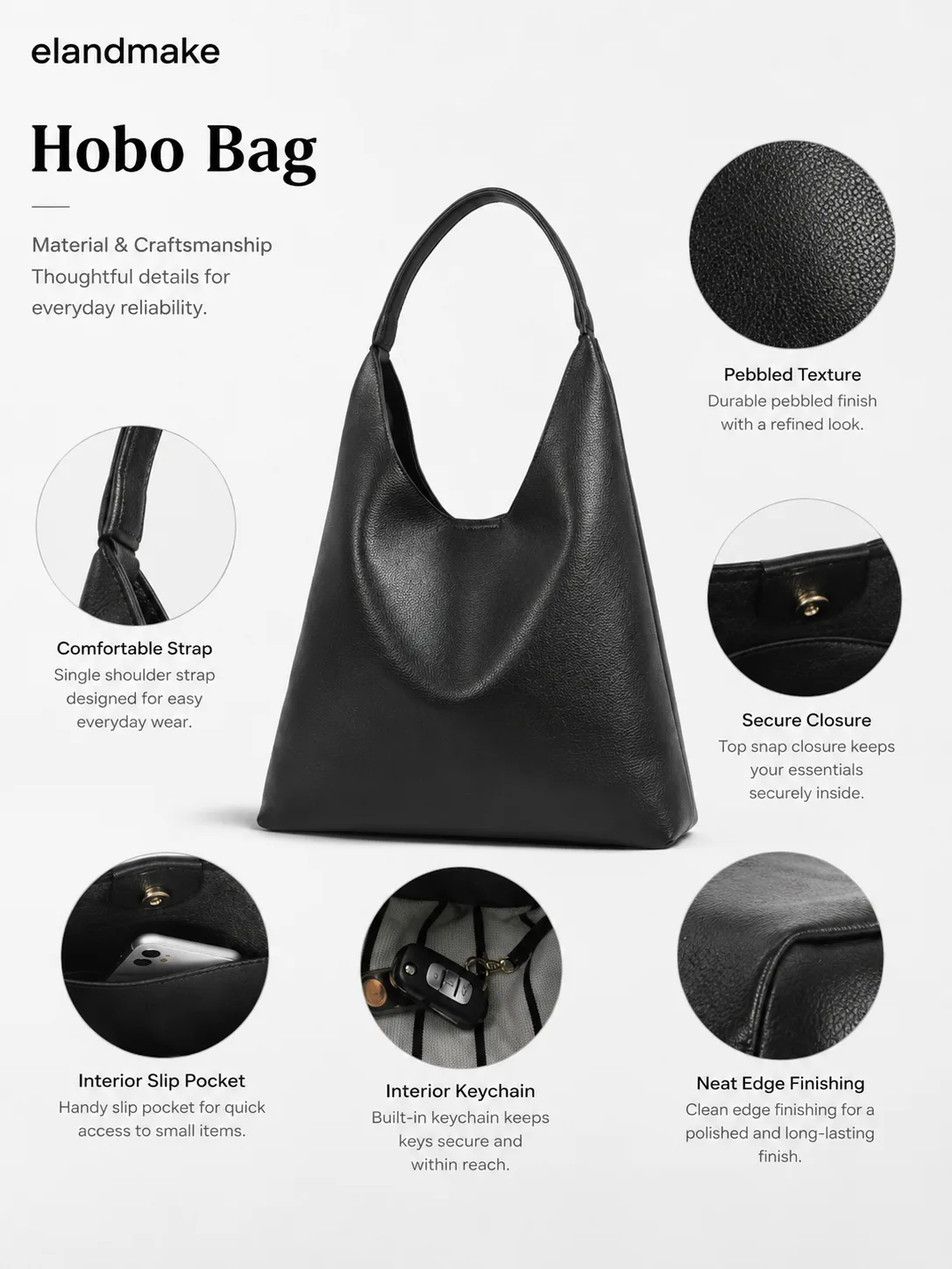 vegan leather hobo tote manufacturer