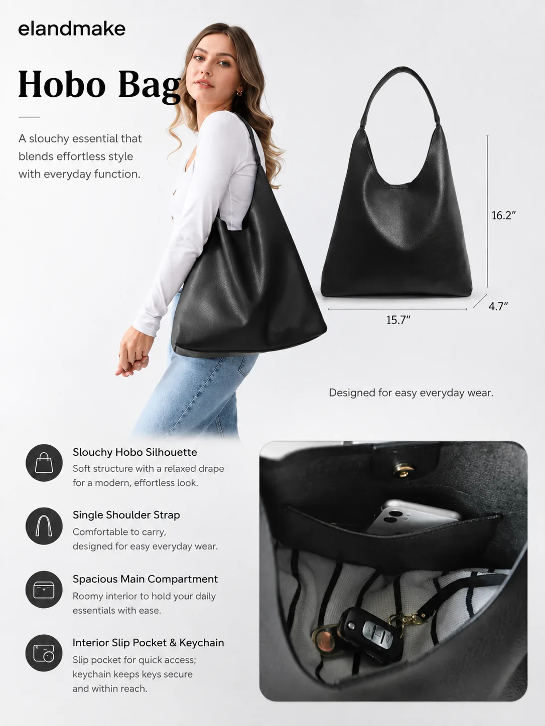 vegan leather hobo tote manufacturer