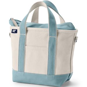 zip top canvas tote