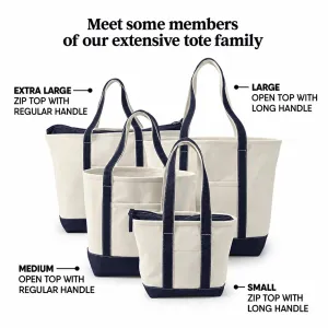 zip top canvas tote