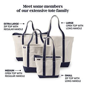 zip top canvas tote